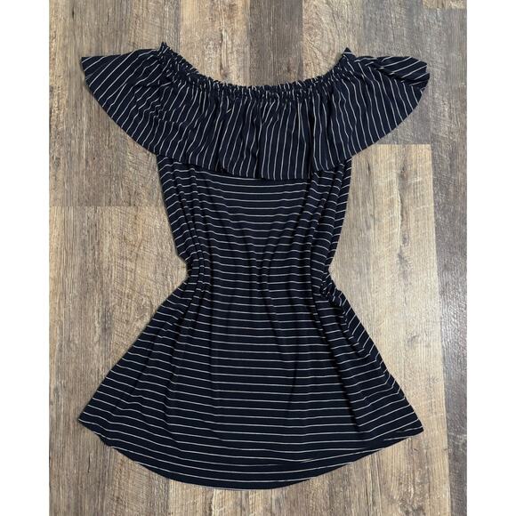 Abercrombie & Fitch off-Shoulder Striped Dress Tunic Size Large - Picture 1 of 5